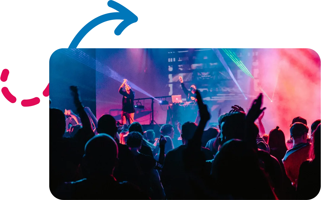 Crowd at a live music event